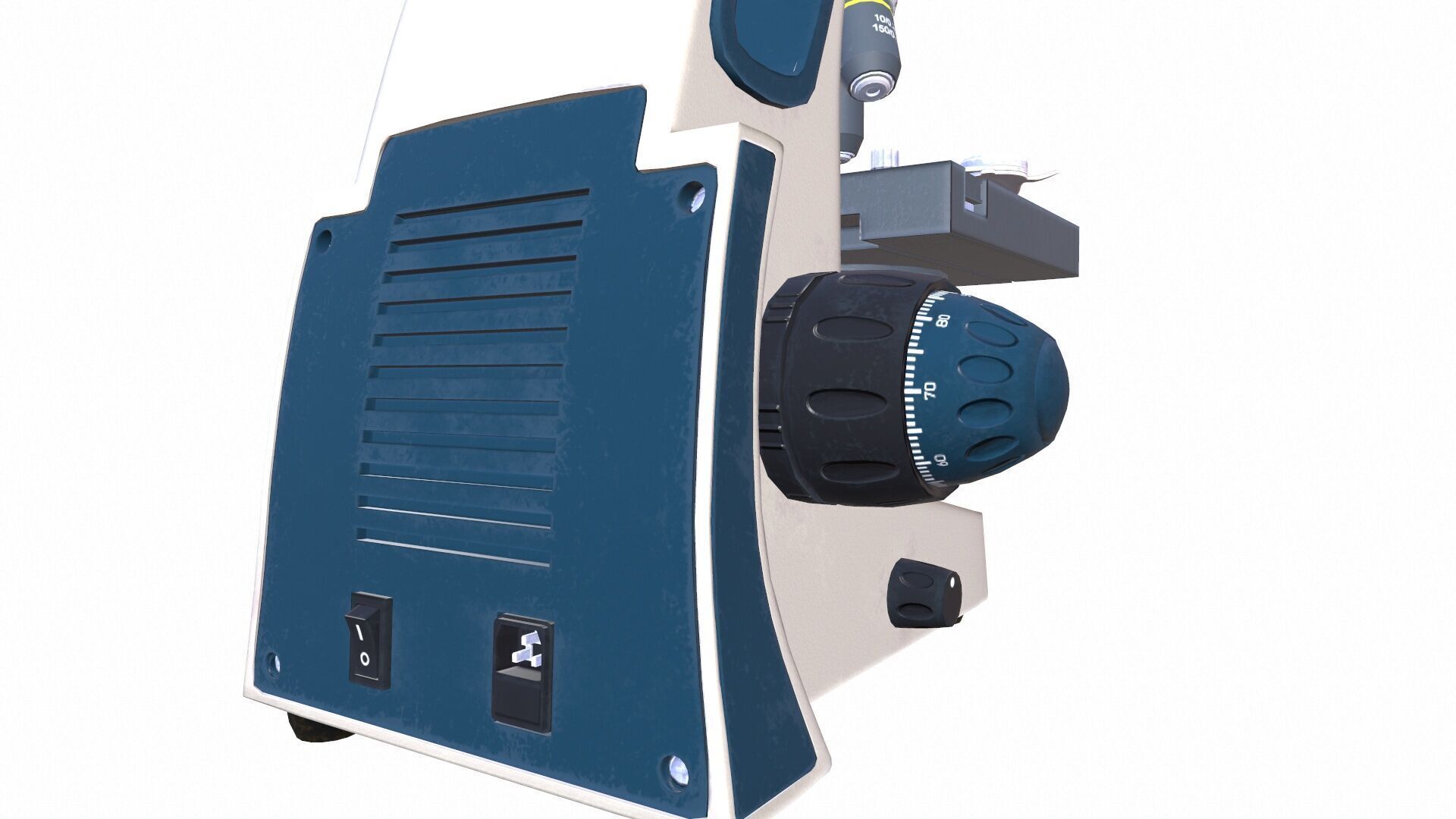 Microscope 2 Basic Low-poly 3D model_6