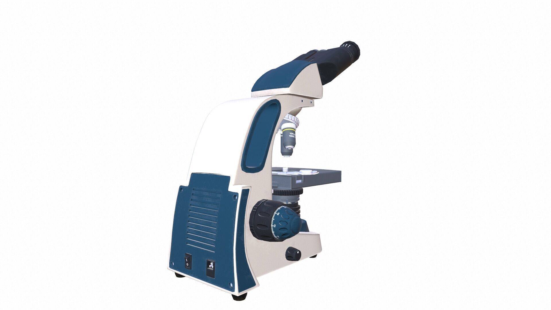 Microscope 2 Basic Low-poly 3D model_4