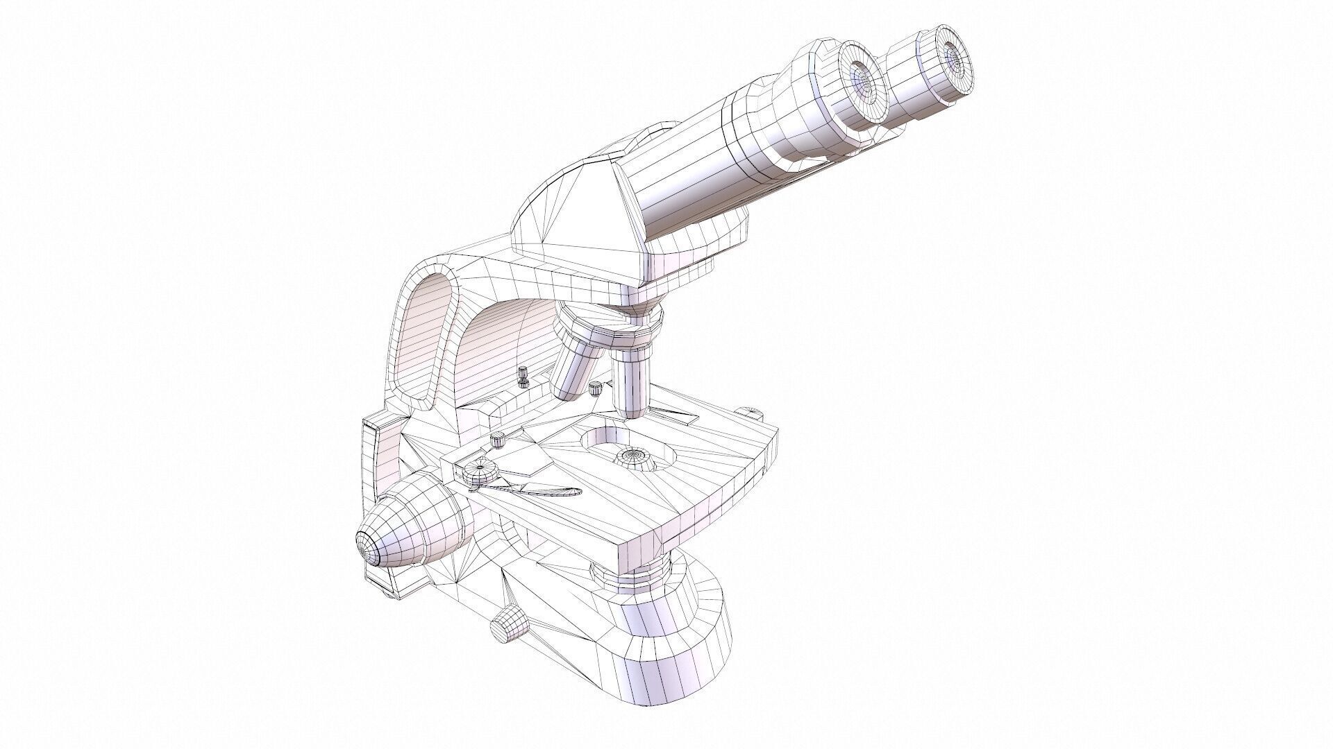 Microscope 2 Basic Low-poly 3D model_12