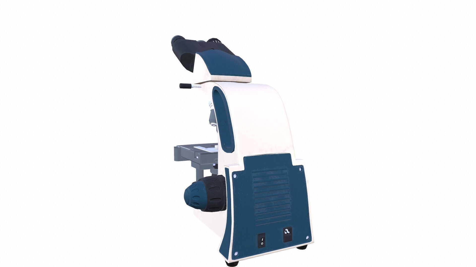 Microscope 2 Basic Low-poly 3D model_2