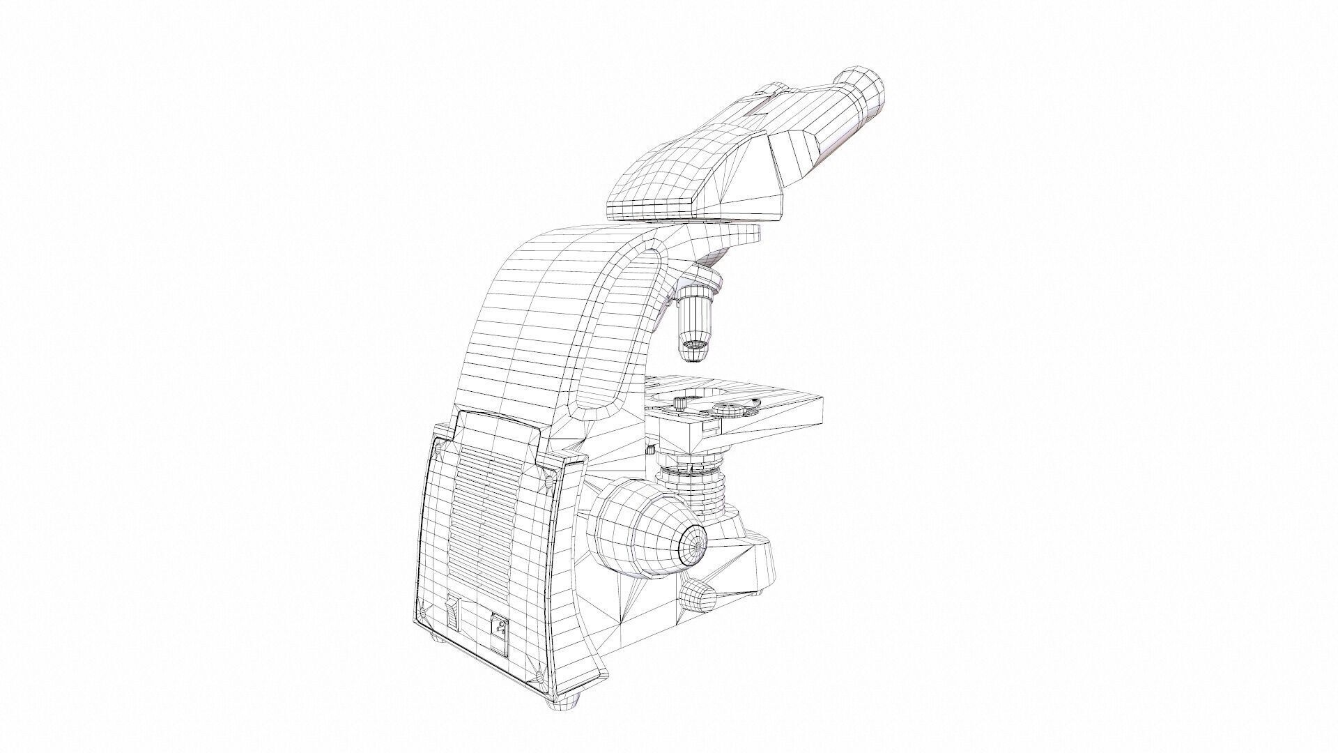 Microscope 2 Basic Low-poly 3D model_14