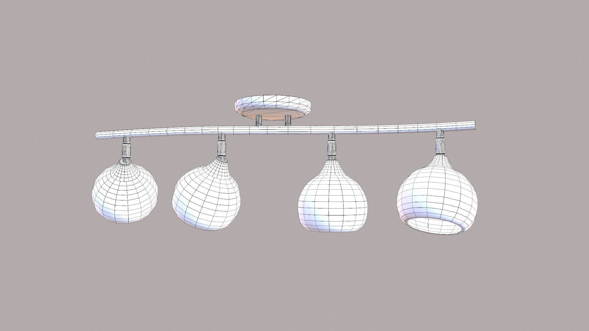 Modern Ceiling Lamp Low-poly 3D model_8