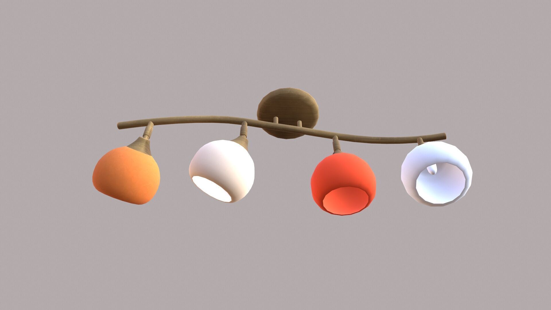 Modern Ceiling Lamp Low-poly 3D model_3