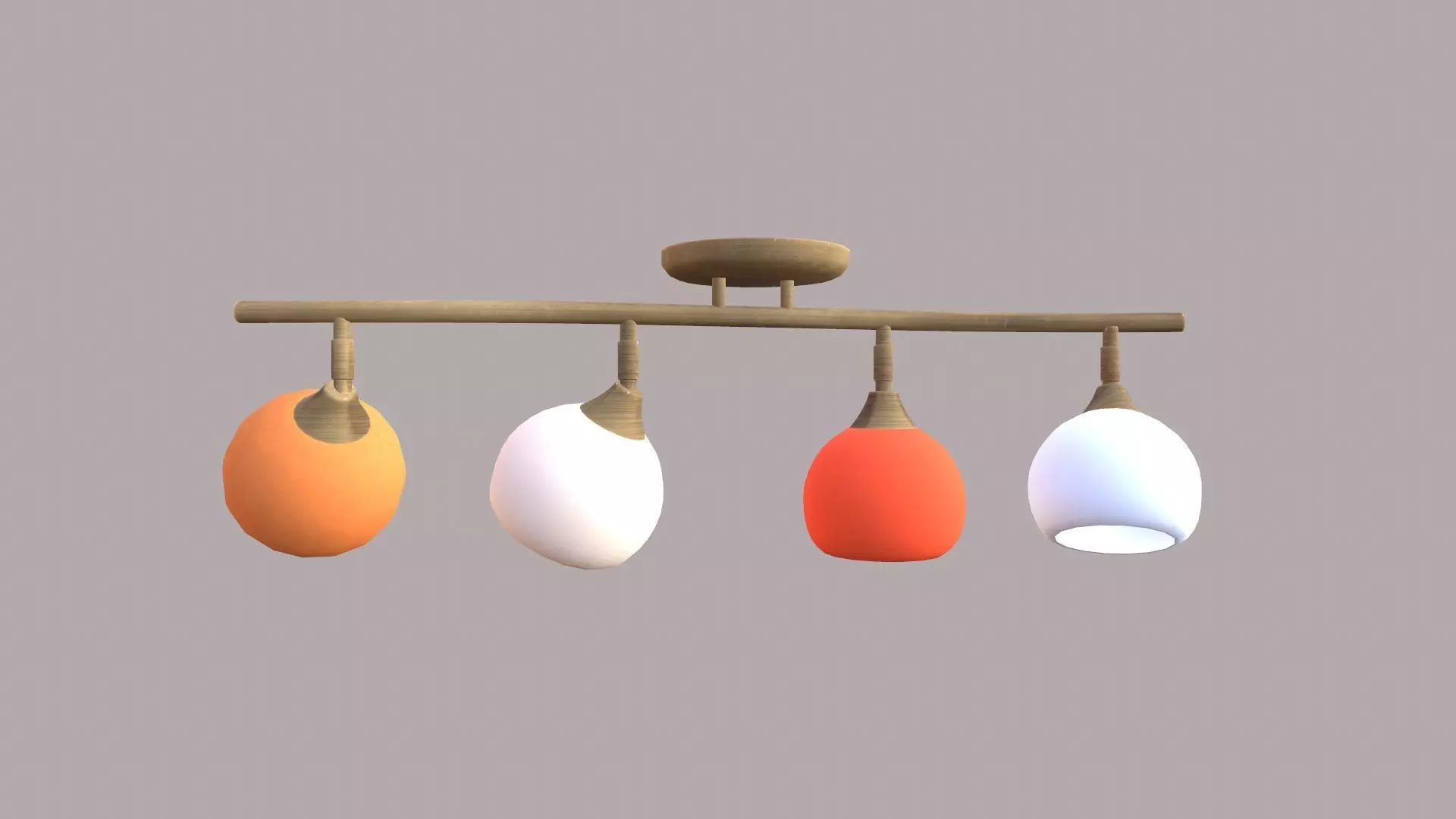 Modern Ceiling Lamp Low-poly 3D model_0