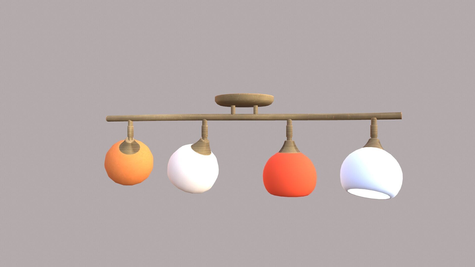 Modern Ceiling Lamp Low-poly 3D model_5