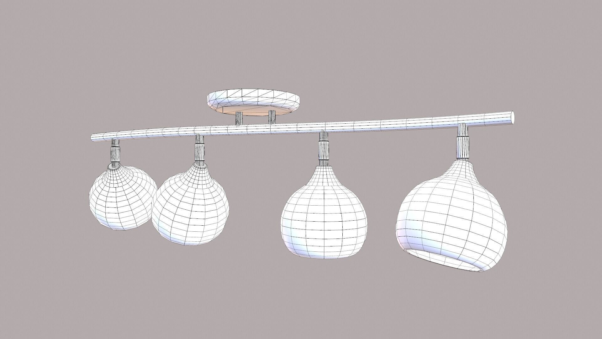 Modern Ceiling Lamp Low-poly 3D model_7