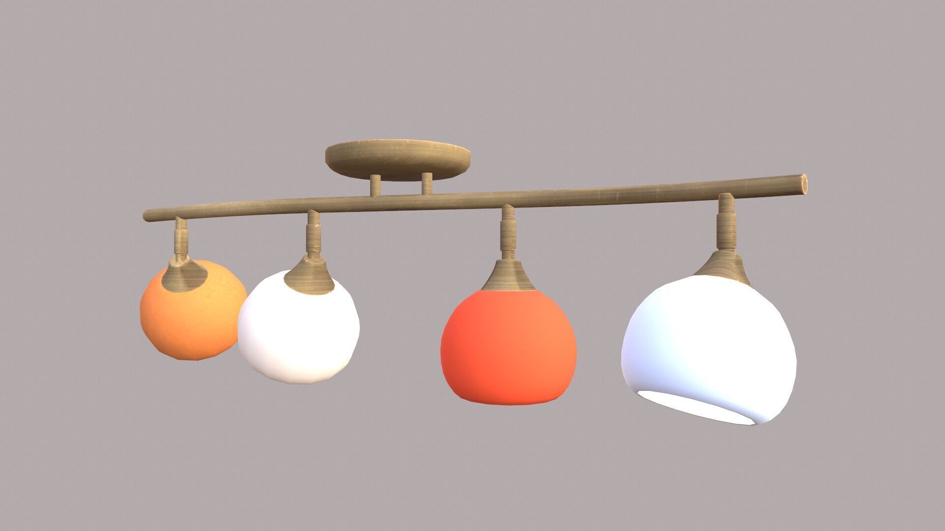 Modern Ceiling Lamp Low-poly 3D model_6