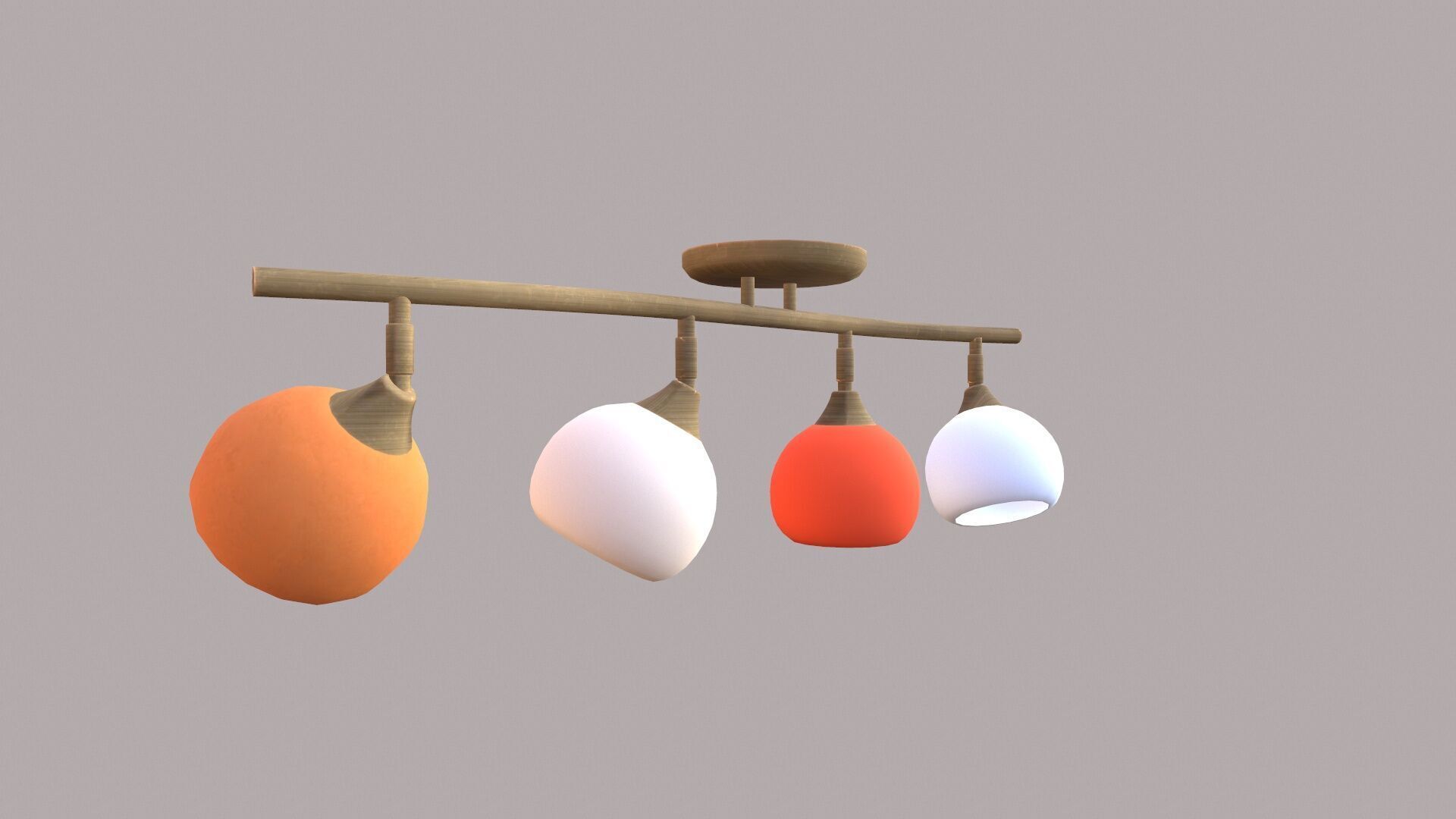 Modern Ceiling Lamp Low-poly 3D model_2