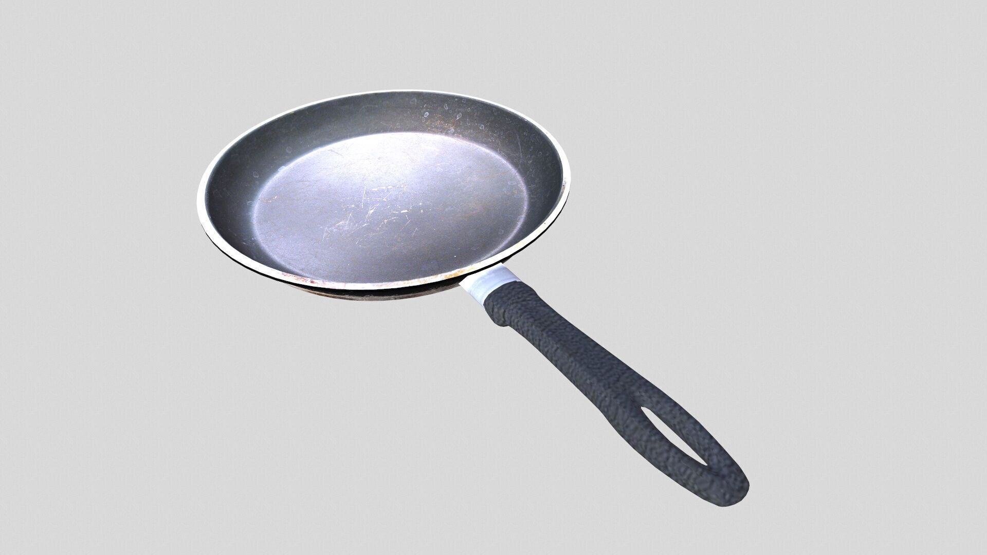 Frying pan Low-poly 3D model_6