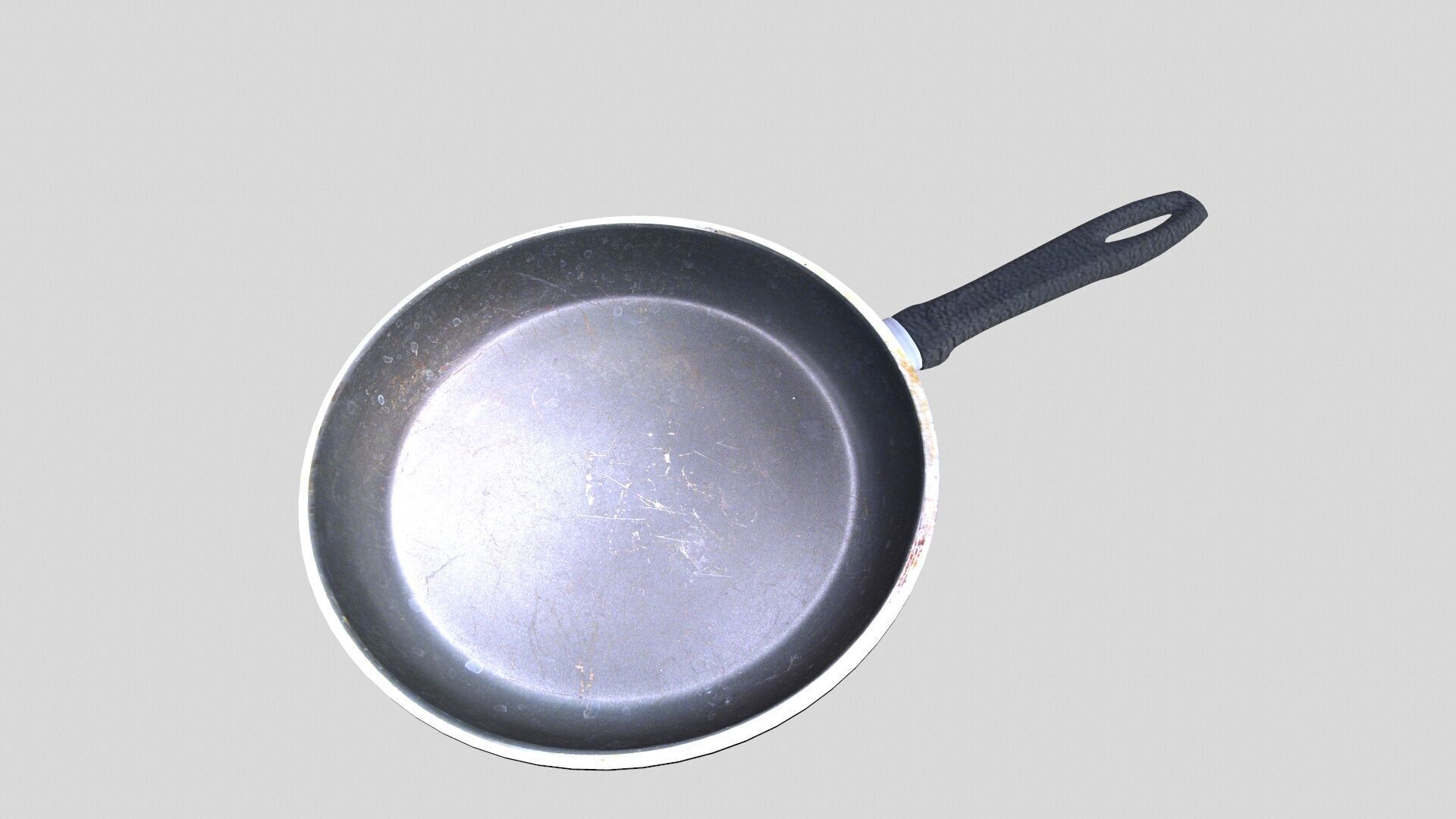 Frying pan Low-poly 3D model_4