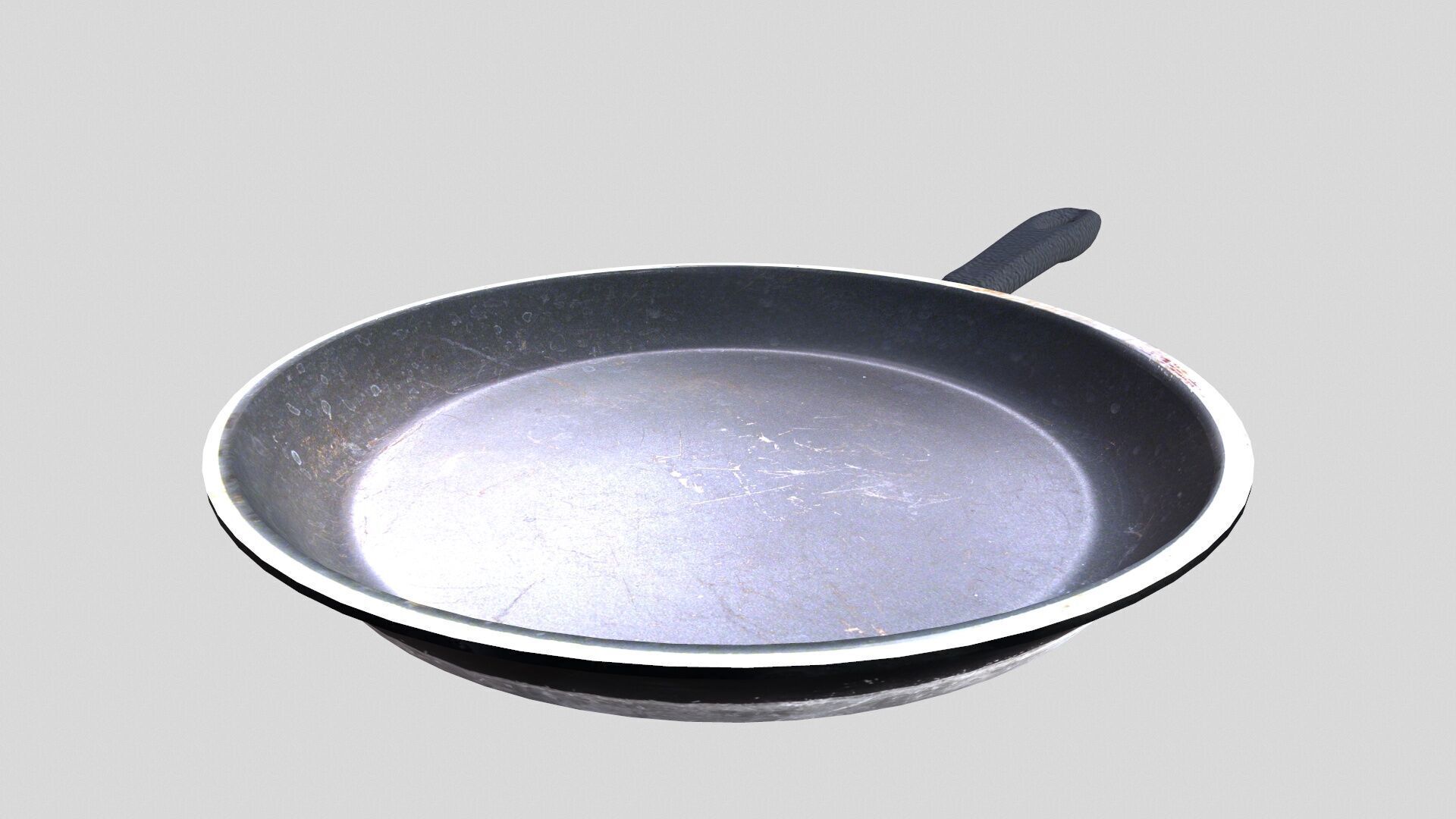 Frying pan Low-poly 3D model_8