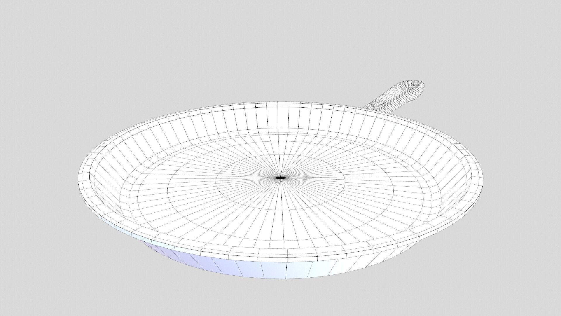 Frying pan Low-poly 3D model_9
