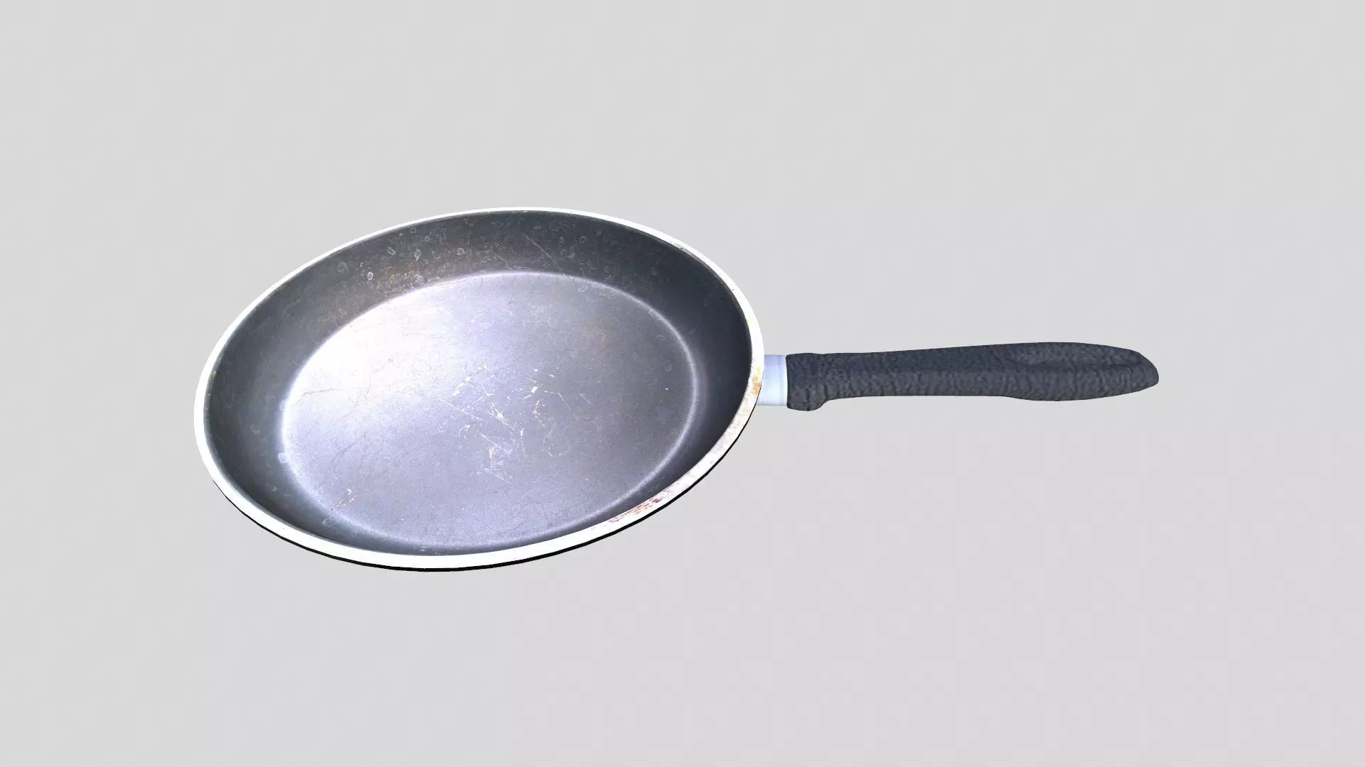 Frying pan Low-poly 3D model_0