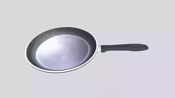 Frying pan Low-poly 3D model Frying pan Low-poly 3D model