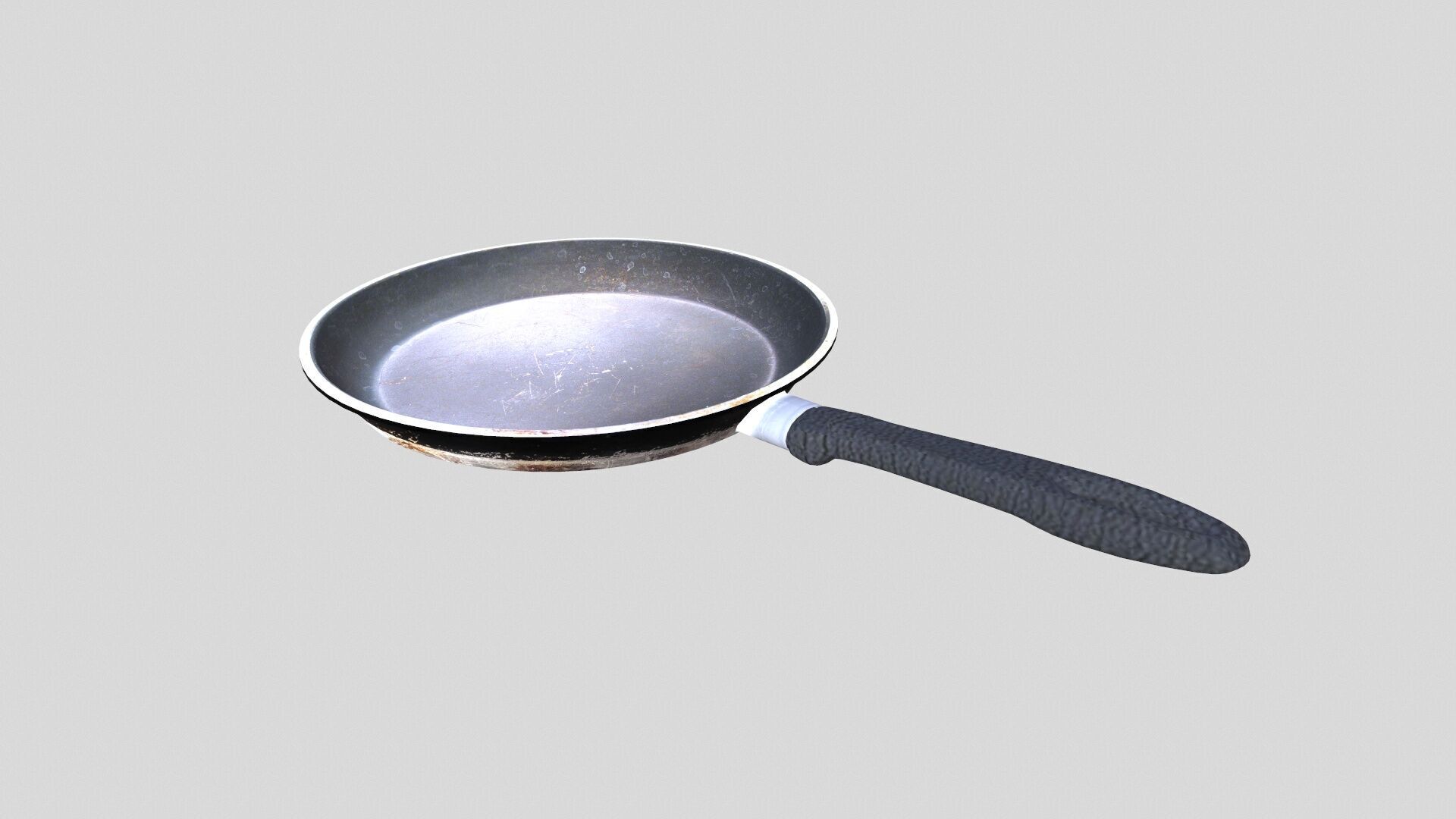 Frying pan Low-poly 3D model_2
