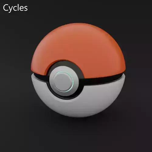 Pokeball 3D model