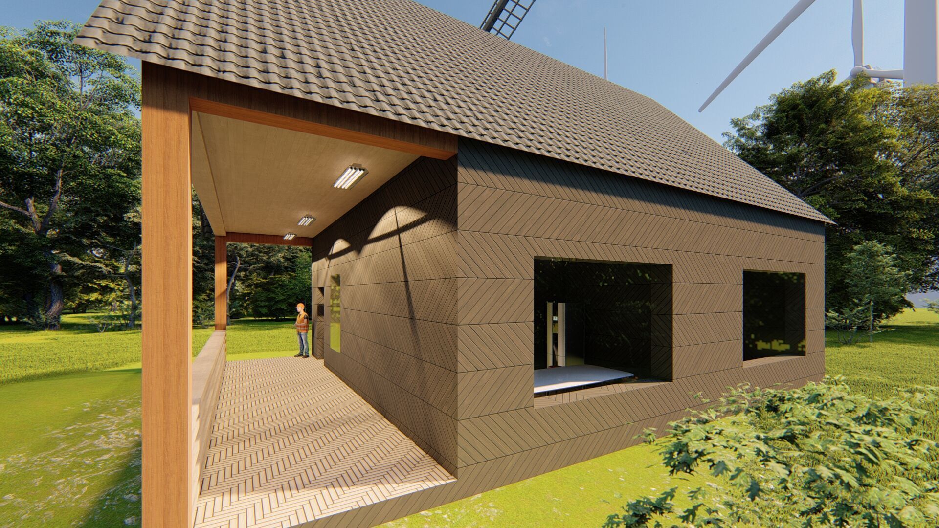 House Sketchapp Lumion Forest Edition Free low-poly 3D model_7