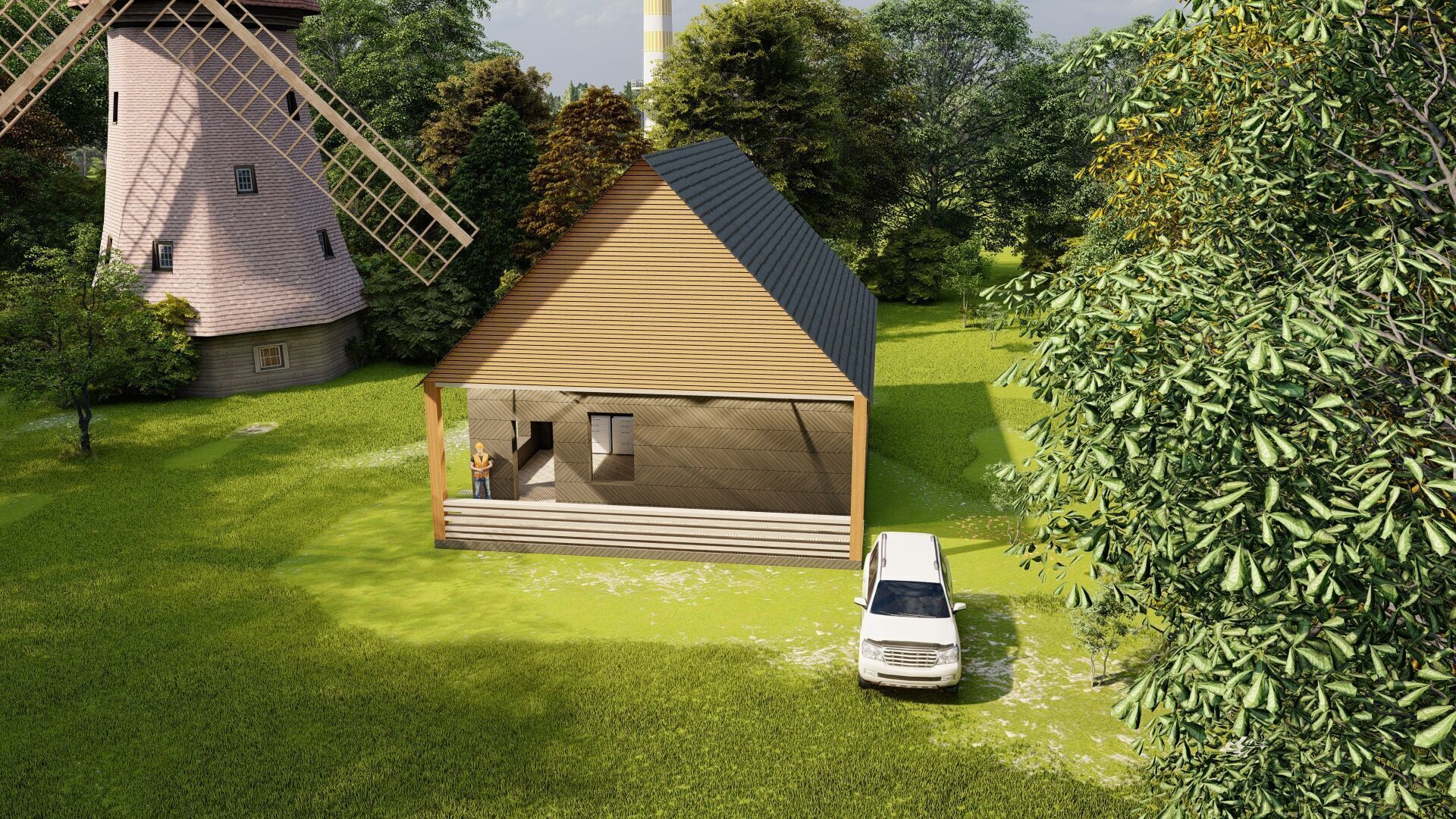 House Sketchapp Lumion Forest Edition Free low-poly 3D model_3