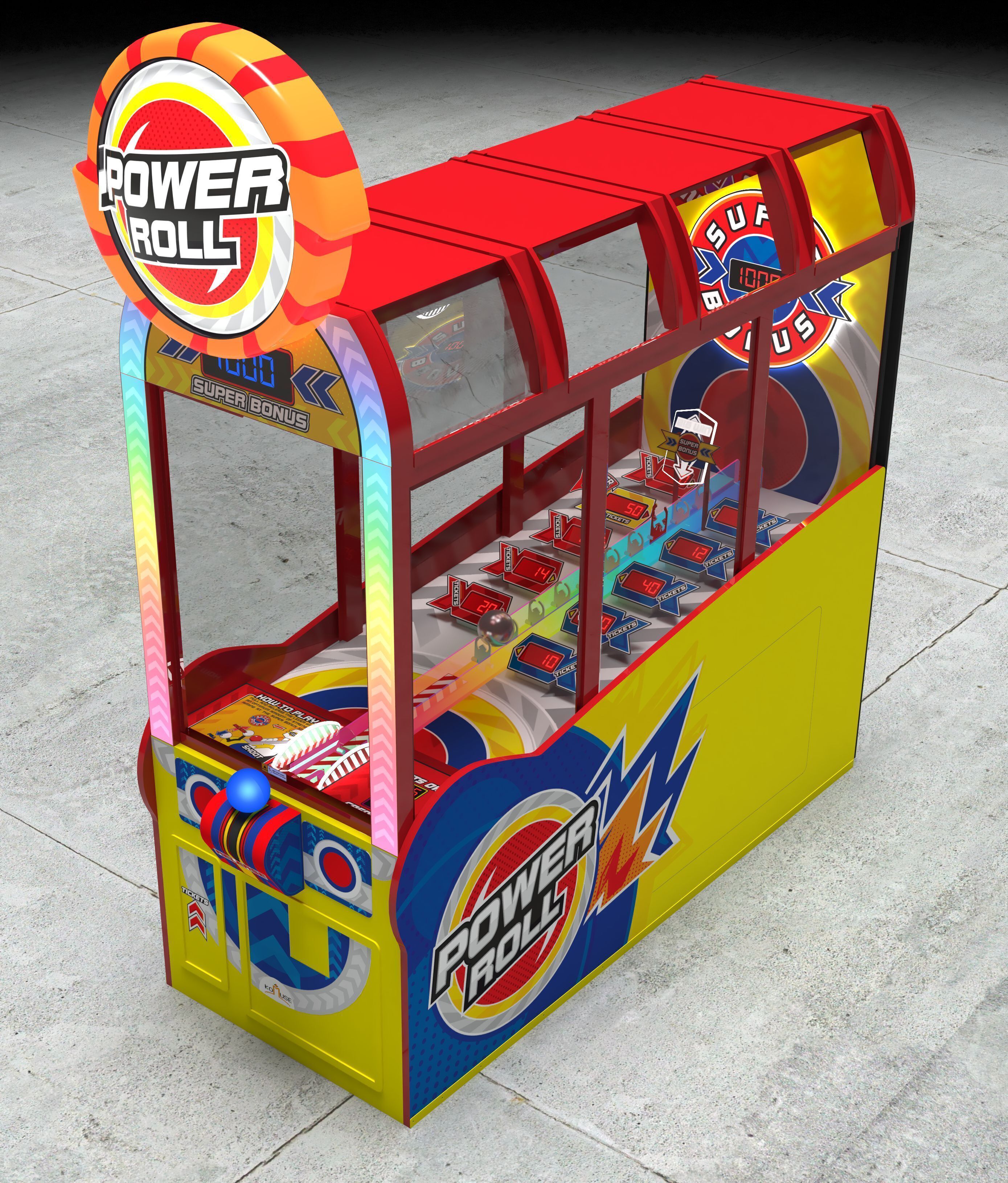 SEGA POWER ROLL REDEMPTION ARCADE GAME 3D model_1