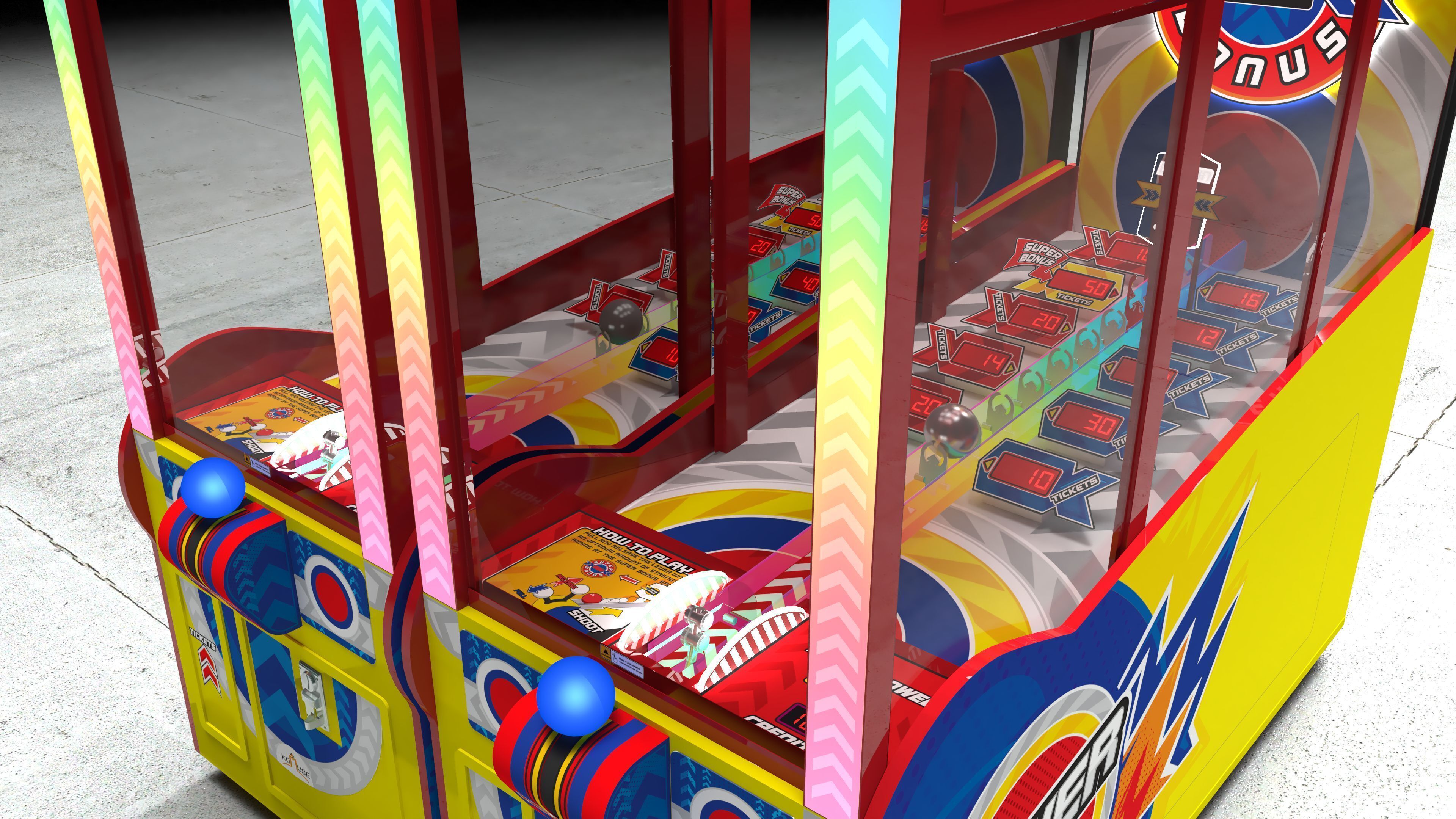 SEGA POWER ROLL REDEMPTION ARCADE GAME 3D model_4