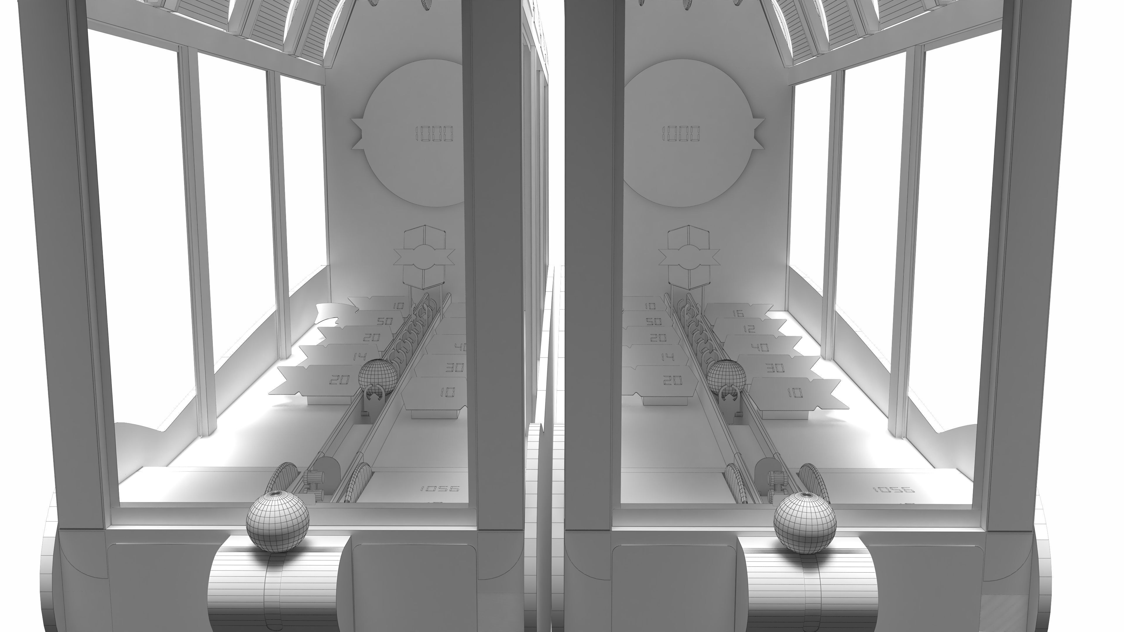 SEGA POWER ROLL REDEMPTION ARCADE GAME 3D model_7