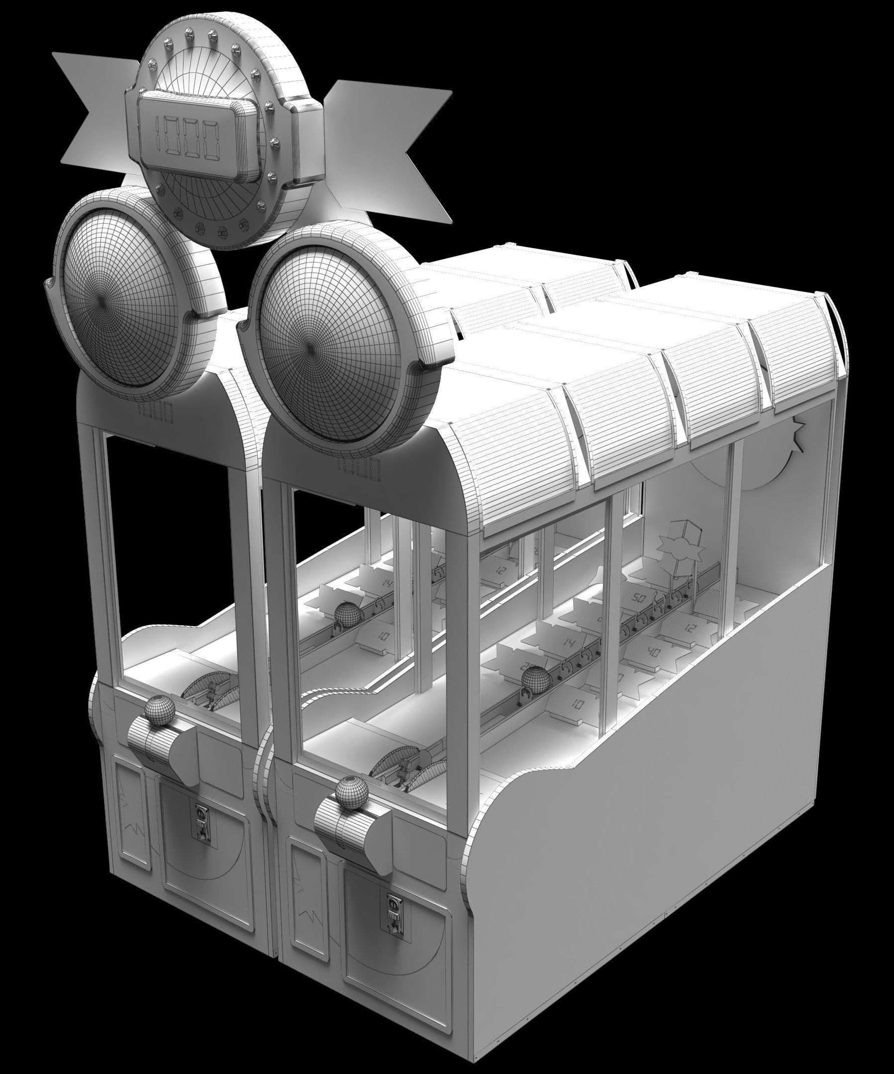 SEGA POWER ROLL REDEMPTION ARCADE GAME 3D model_5