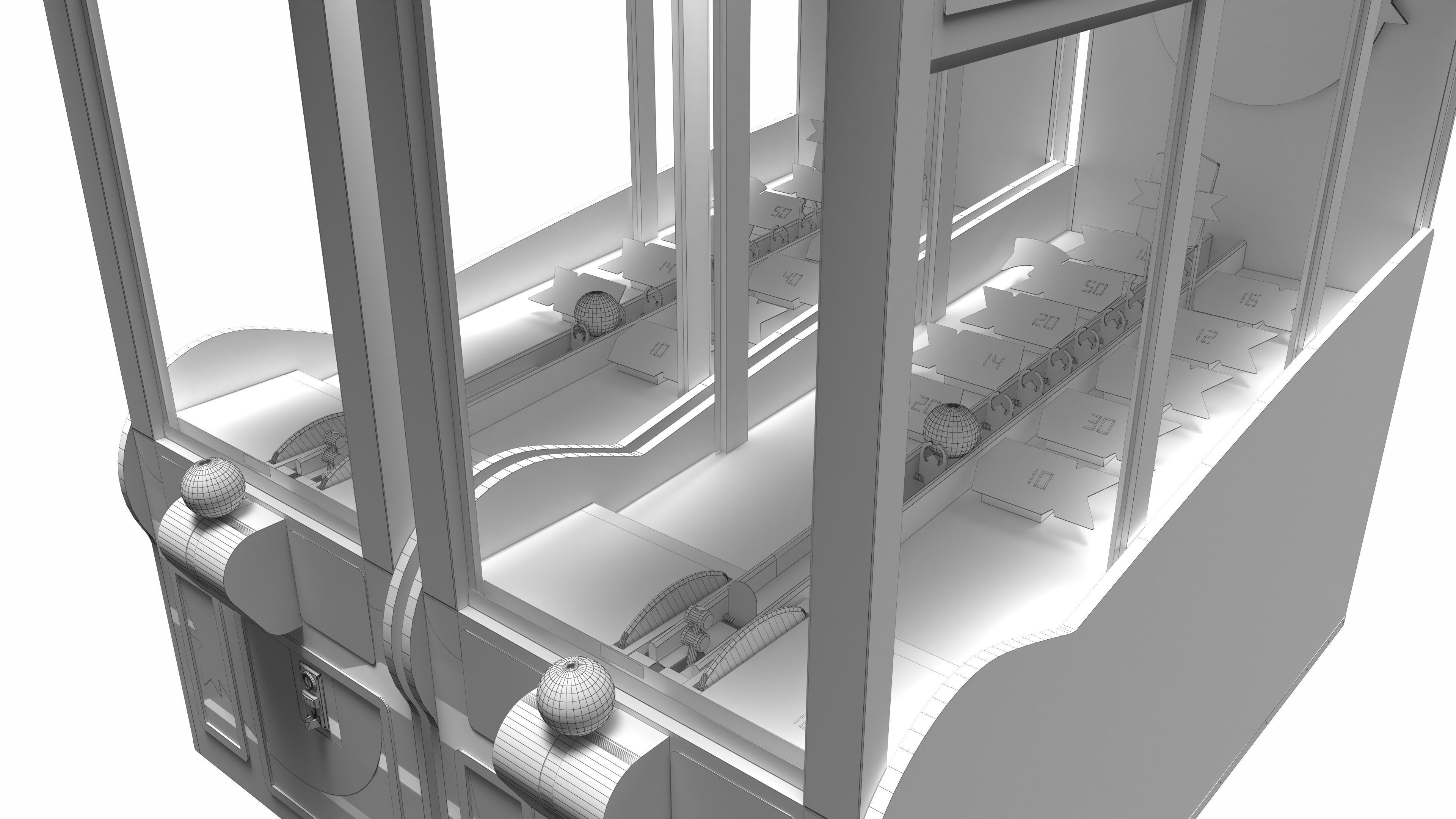 SEGA POWER ROLL REDEMPTION ARCADE GAME 3D model_8