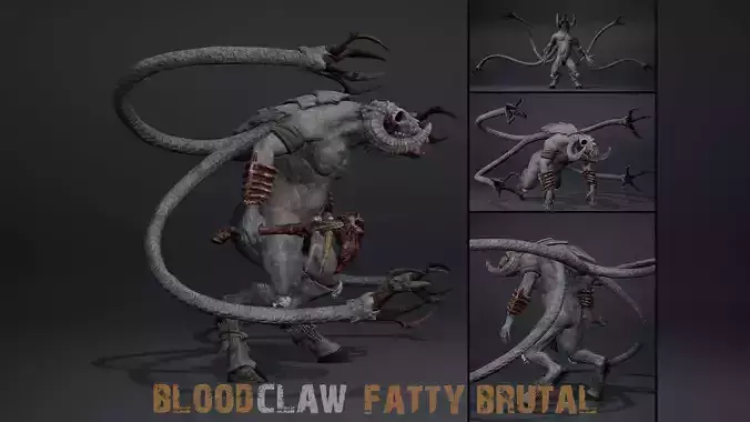 Bloodclaw Fatty Brutal Low-poly 3D model