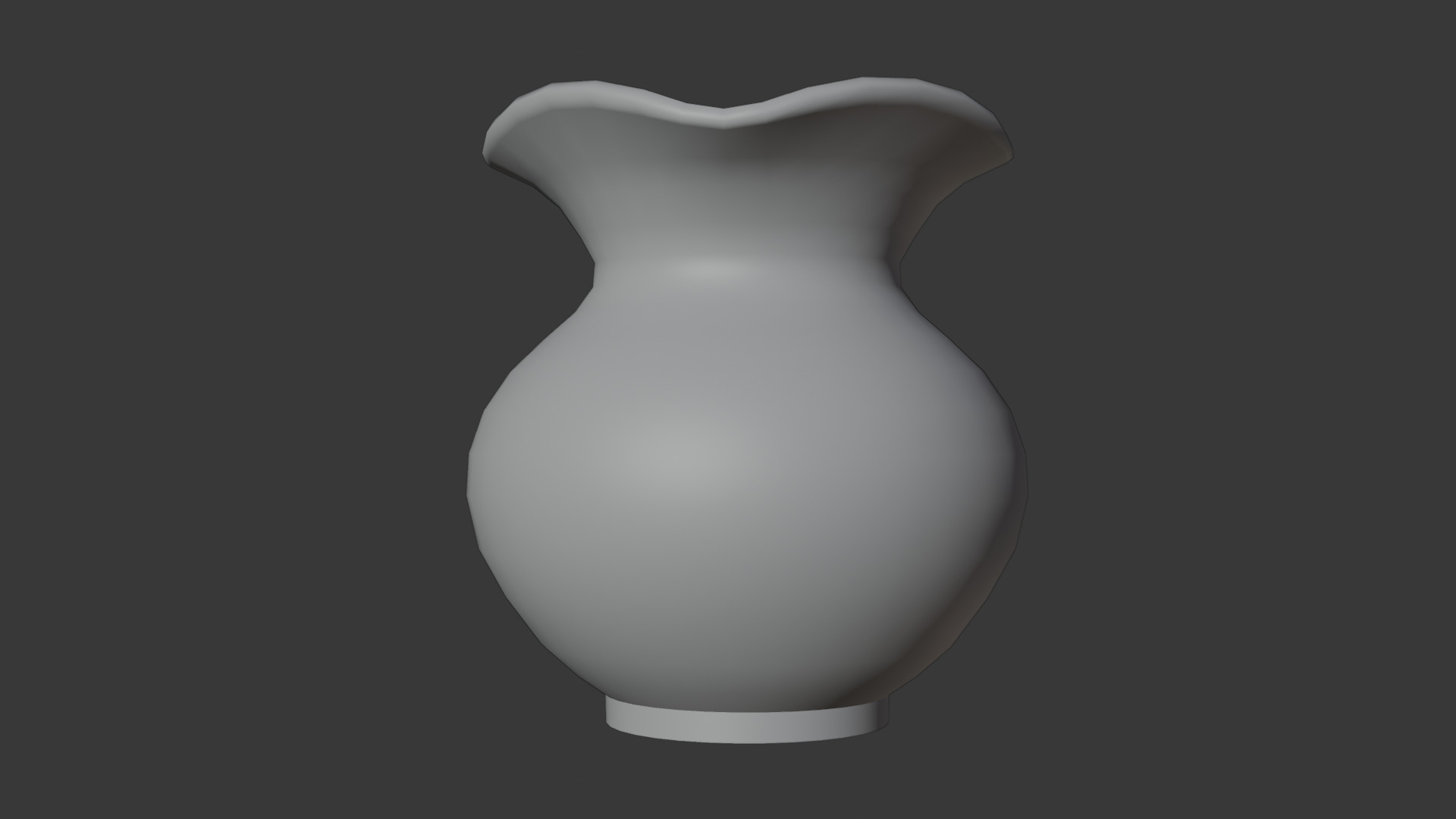 Clay Vase Low-poly 3D model_3