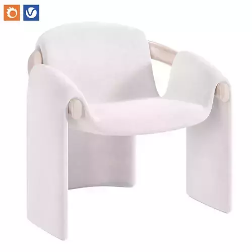 SARI LOUNGE armchair By Paolo Castelli Low-poly 3D model