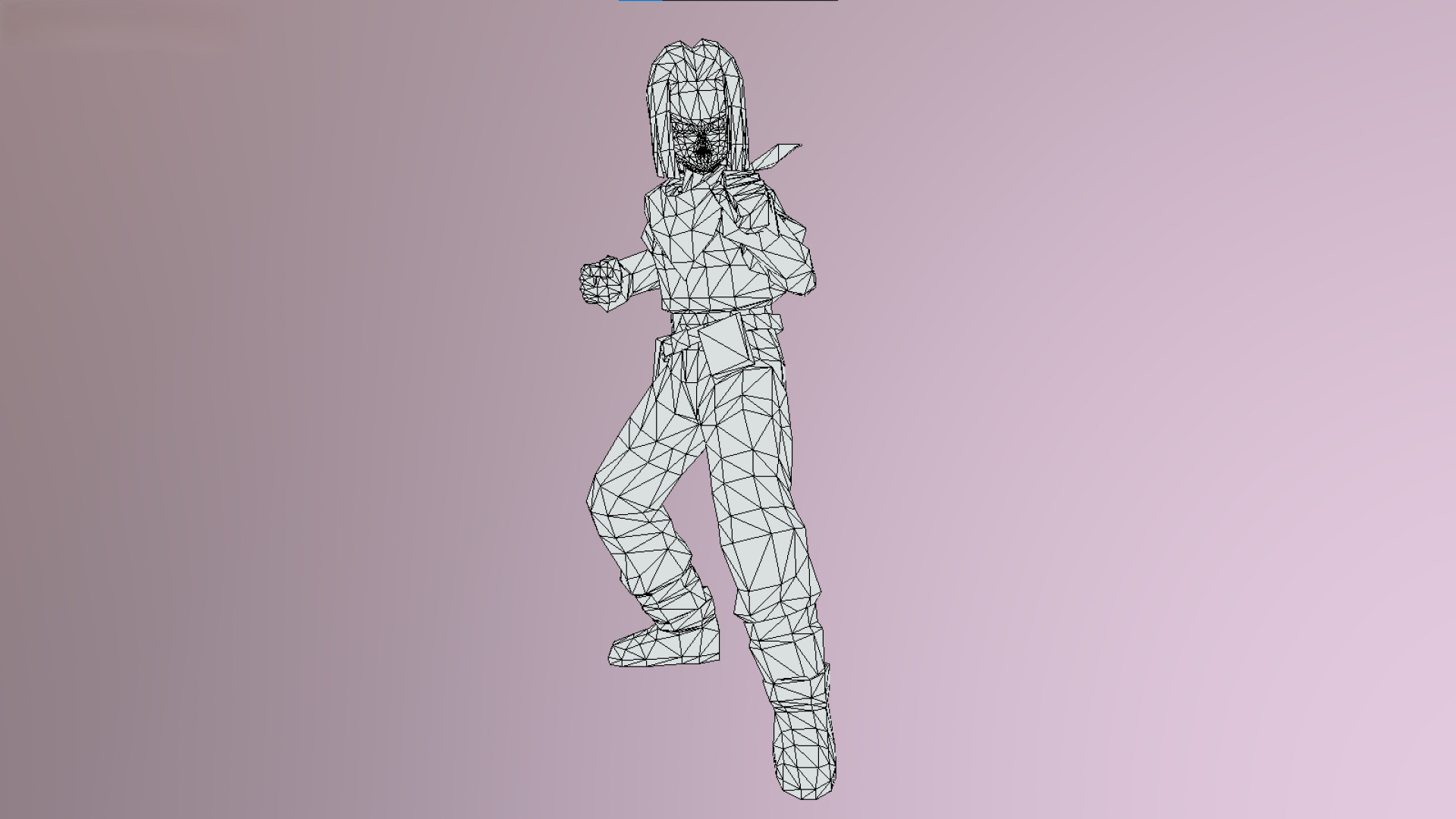 Android 17 - Cell Saga - Dragon Ball Z - Budokai 2 Low-poly 3D model_2