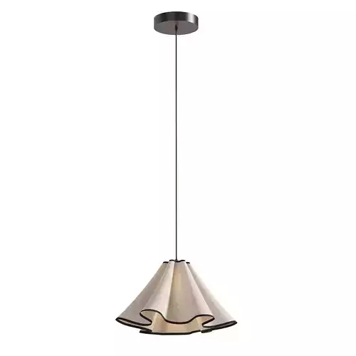 fabric irregular wave 1 light pendant lamp Low-poly 3D model