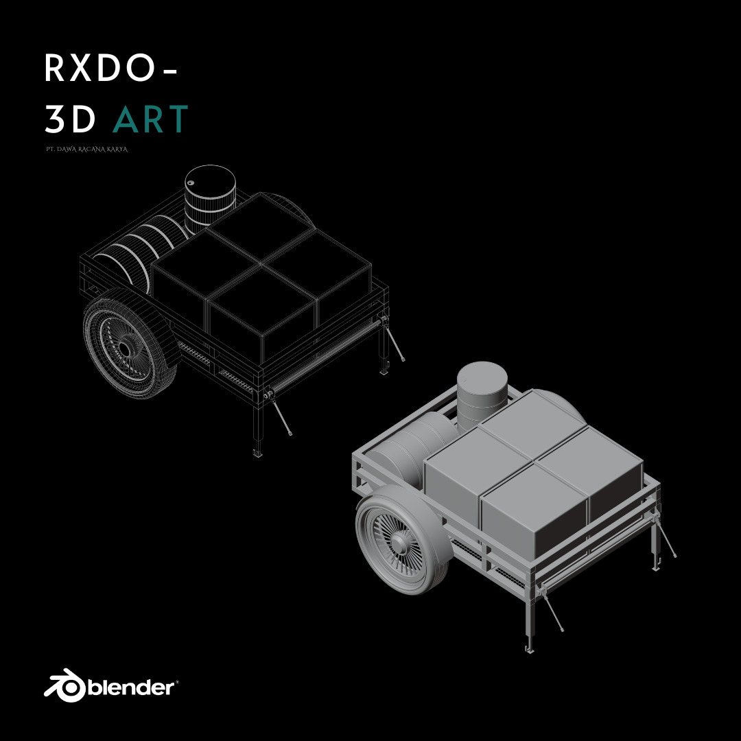 Futuristic cart transport 3d assets V6 Low-poly 3D model_5