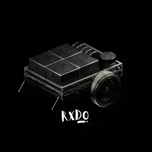 Futuristic cart transport 3d assets V6 Low-poly 3D model