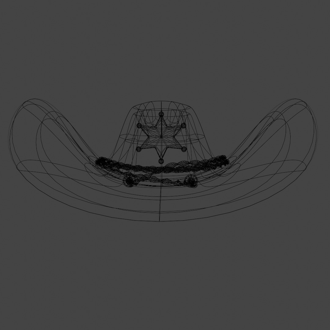Cowboy Hat 3D model_7