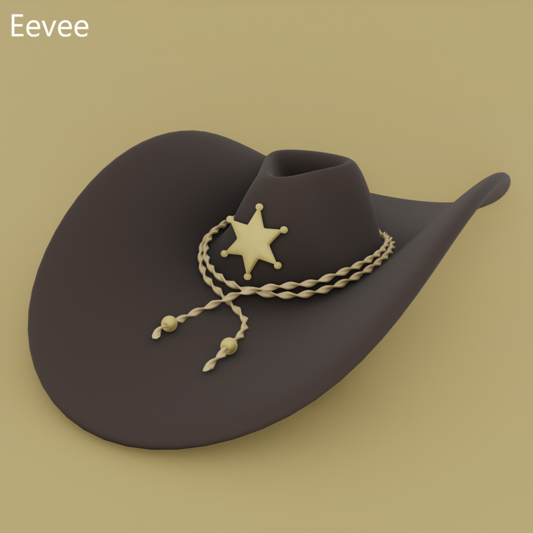 Cowboy Hat 3D model_3
