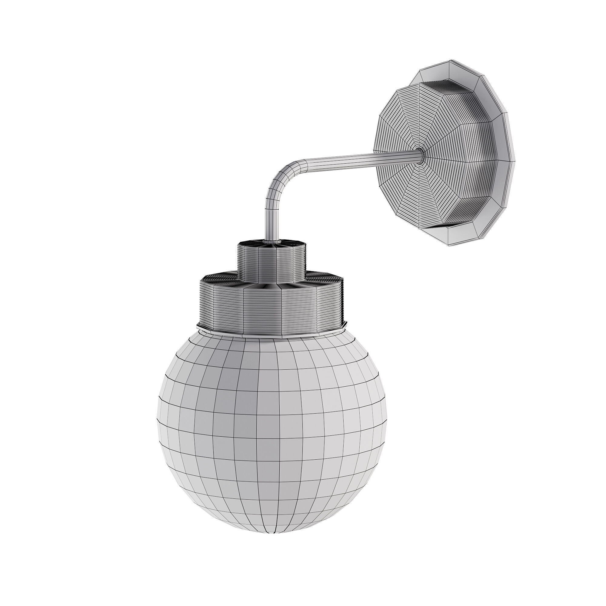 FRIHULT Wall lamp Low-poly 3D model_2