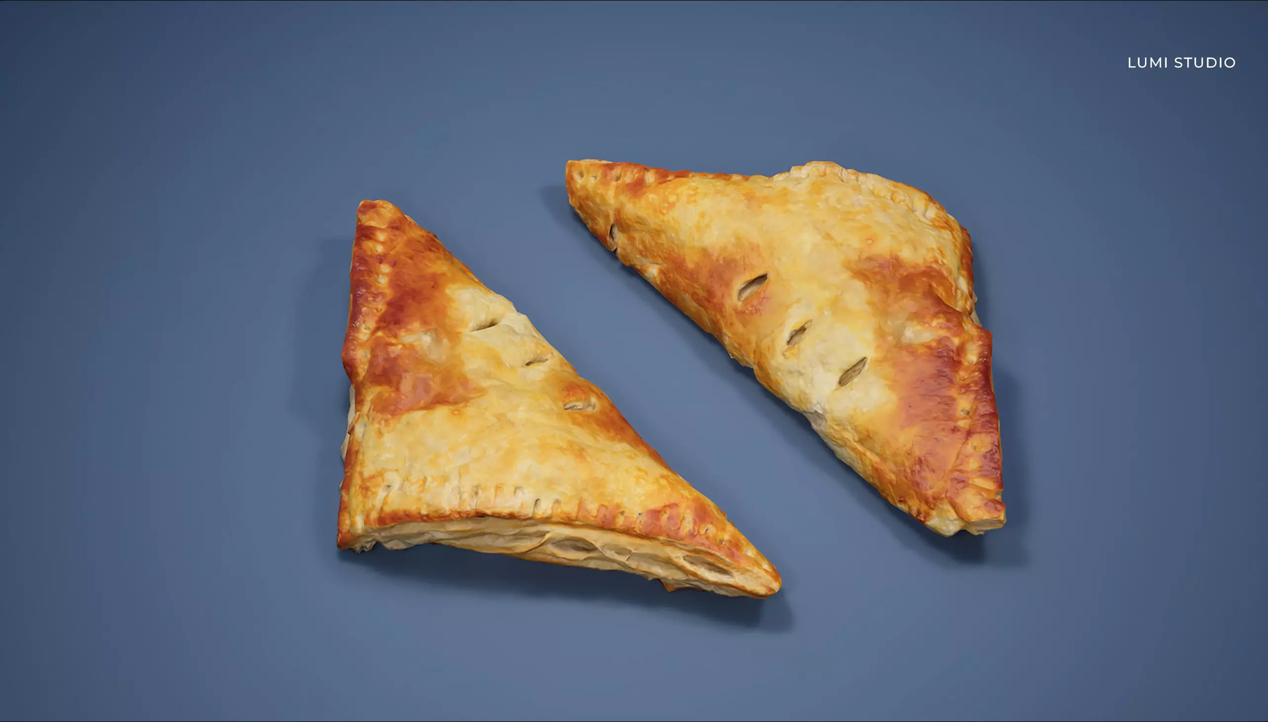 Crispy pie Low-poly 3D model
