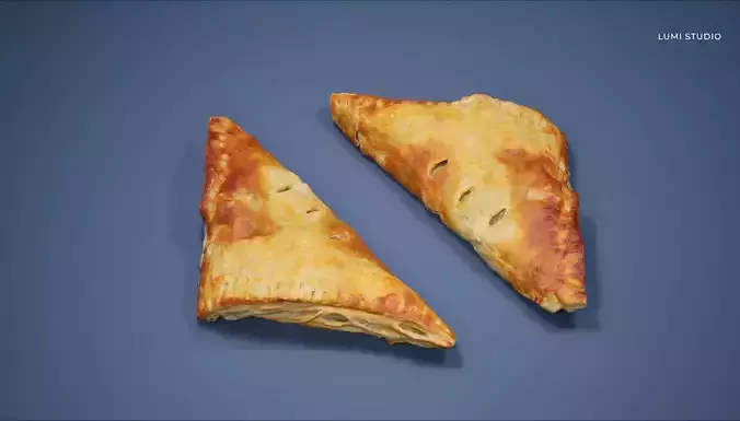 Crispy pie Low-poly 3D model