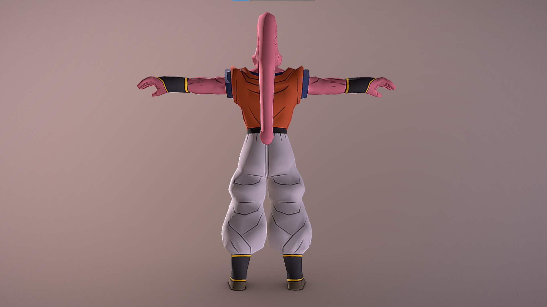 Super Buu - Majin Buu Saga - Dragon Ball Z - Budokai 3 Low-poly 3D model_3