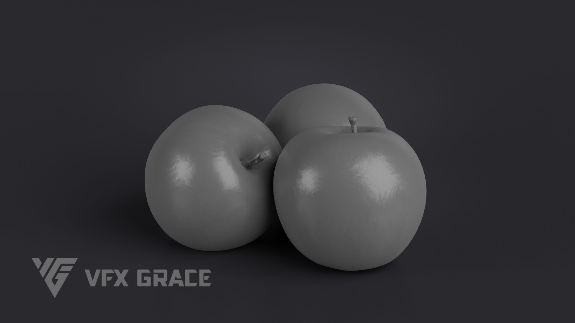 Red Apple 006 3D model_5