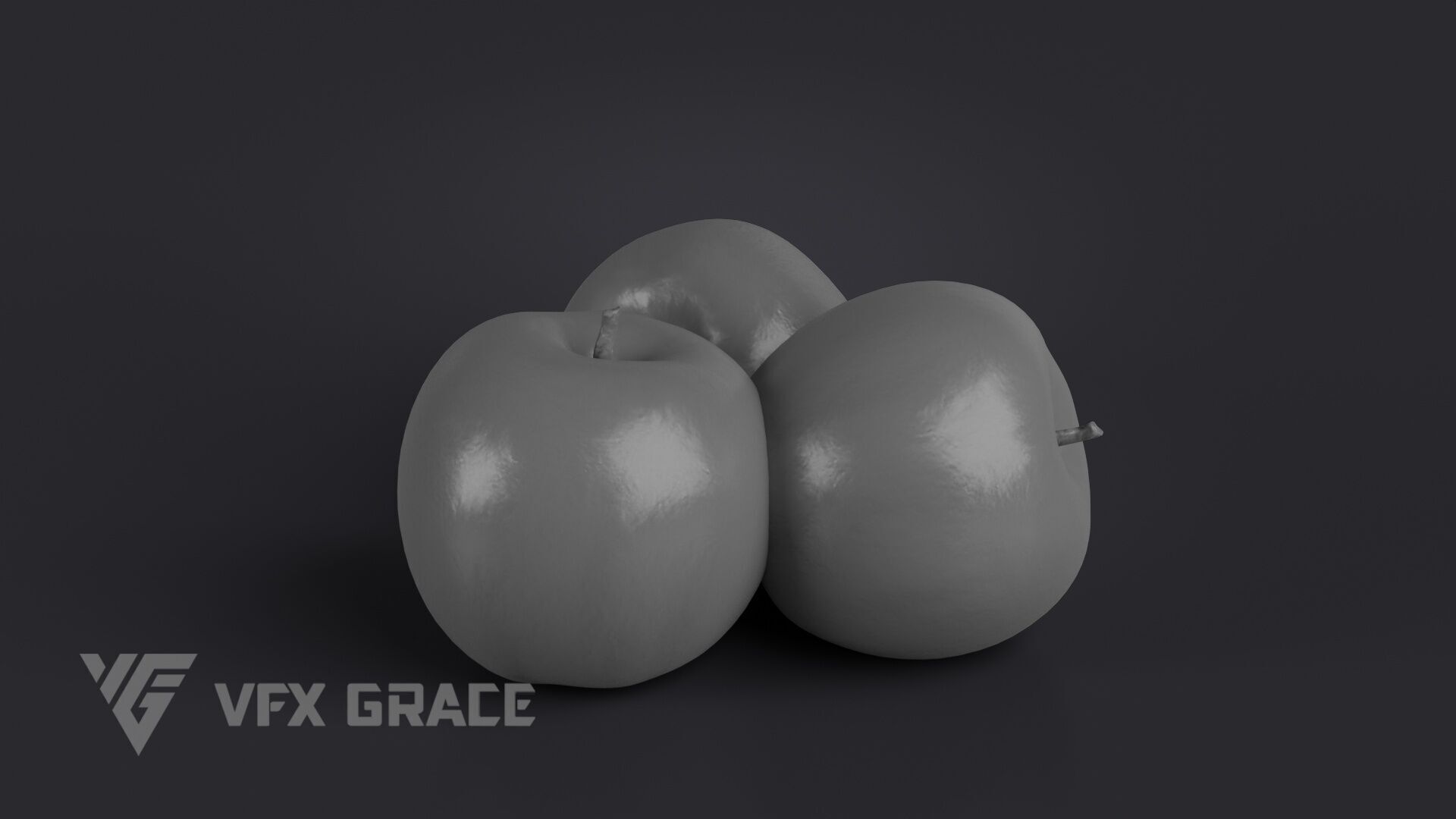 Red Apple 006 3D model_4