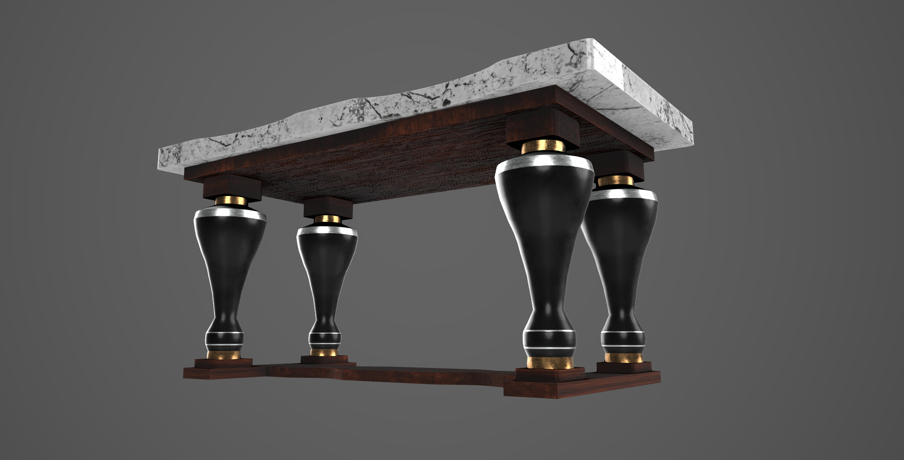 Timeless Majesty Low-Poly Marble Table Low-poly 3D model_7
