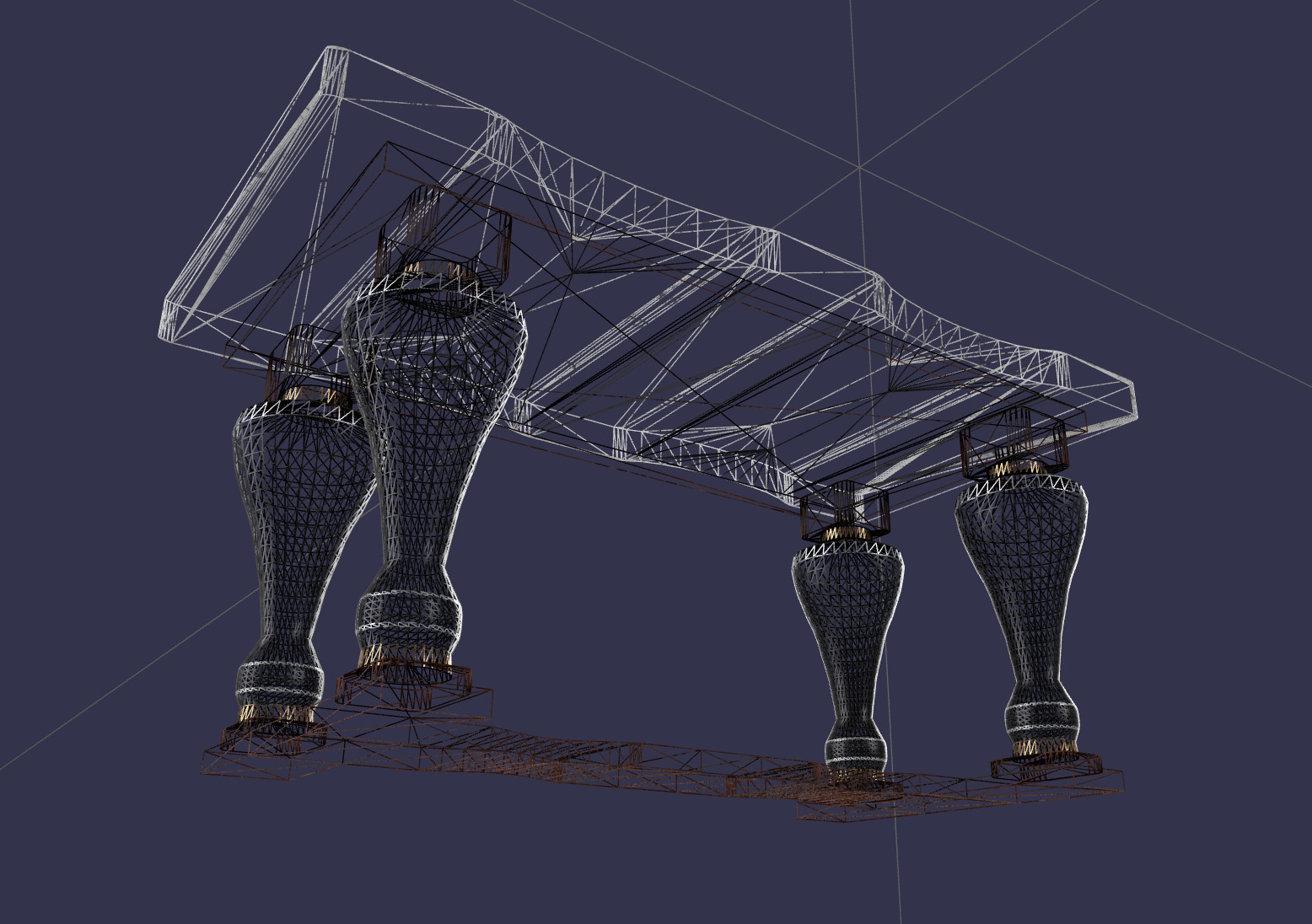 Timeless Majesty Low-Poly Marble Table Low-poly 3D model_10