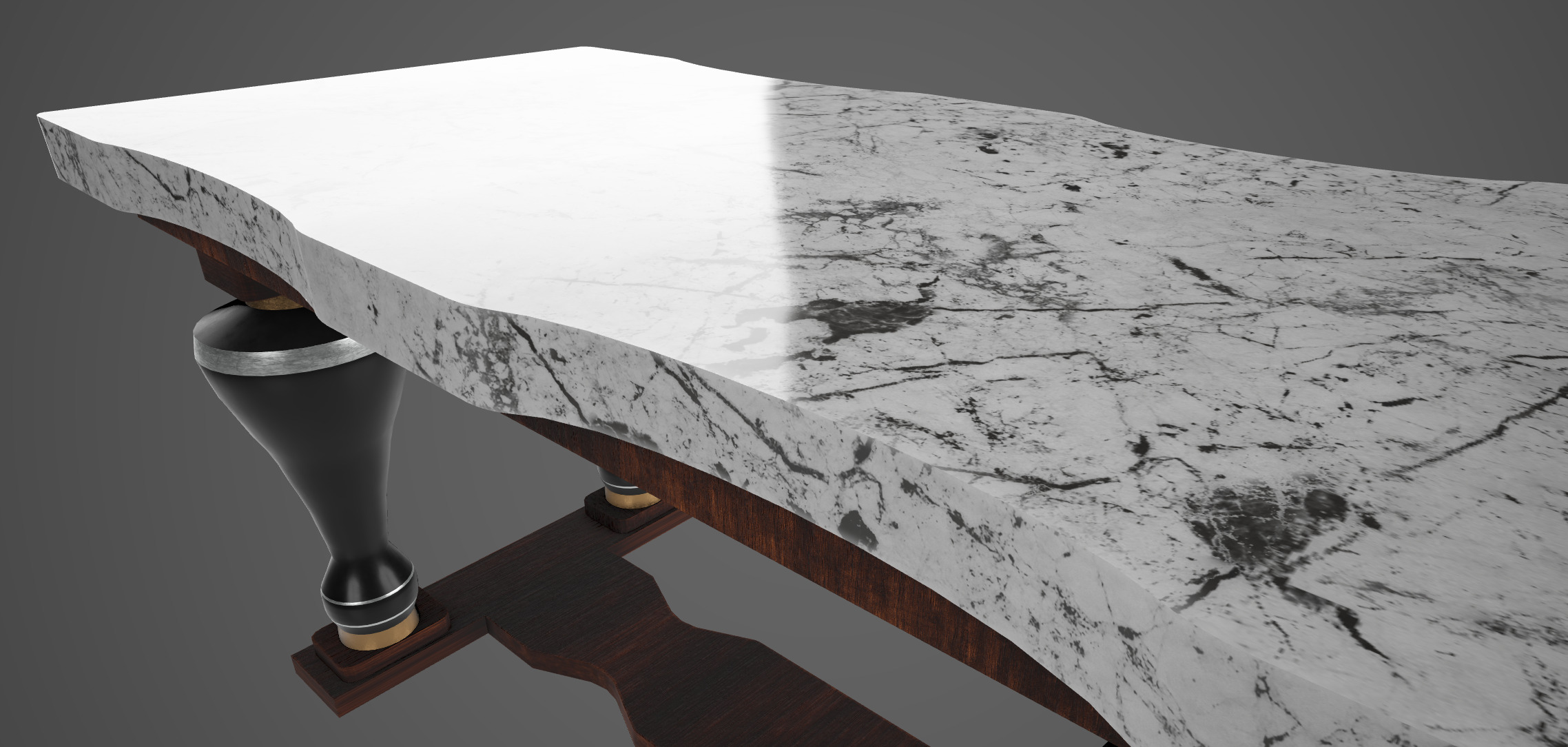 Timeless Majesty Low-Poly Marble Table Low-poly 3D model_9