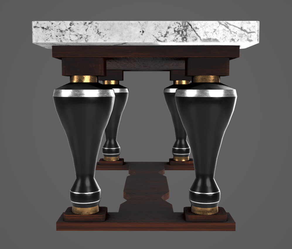 Timeless Majesty Low-Poly Marble Table Low-poly 3D model_6