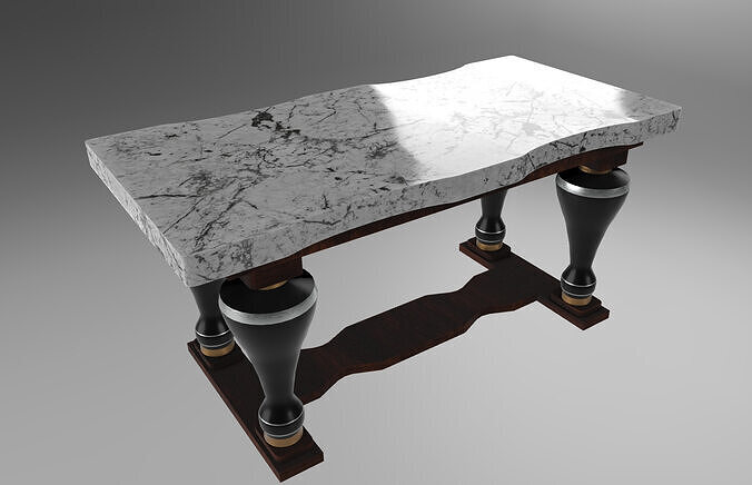 Timeless Majesty Low-Poly Marble Table Low-poly 3D model