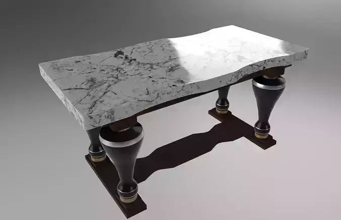 Timeless Majesty Low-Poly Marble Table
