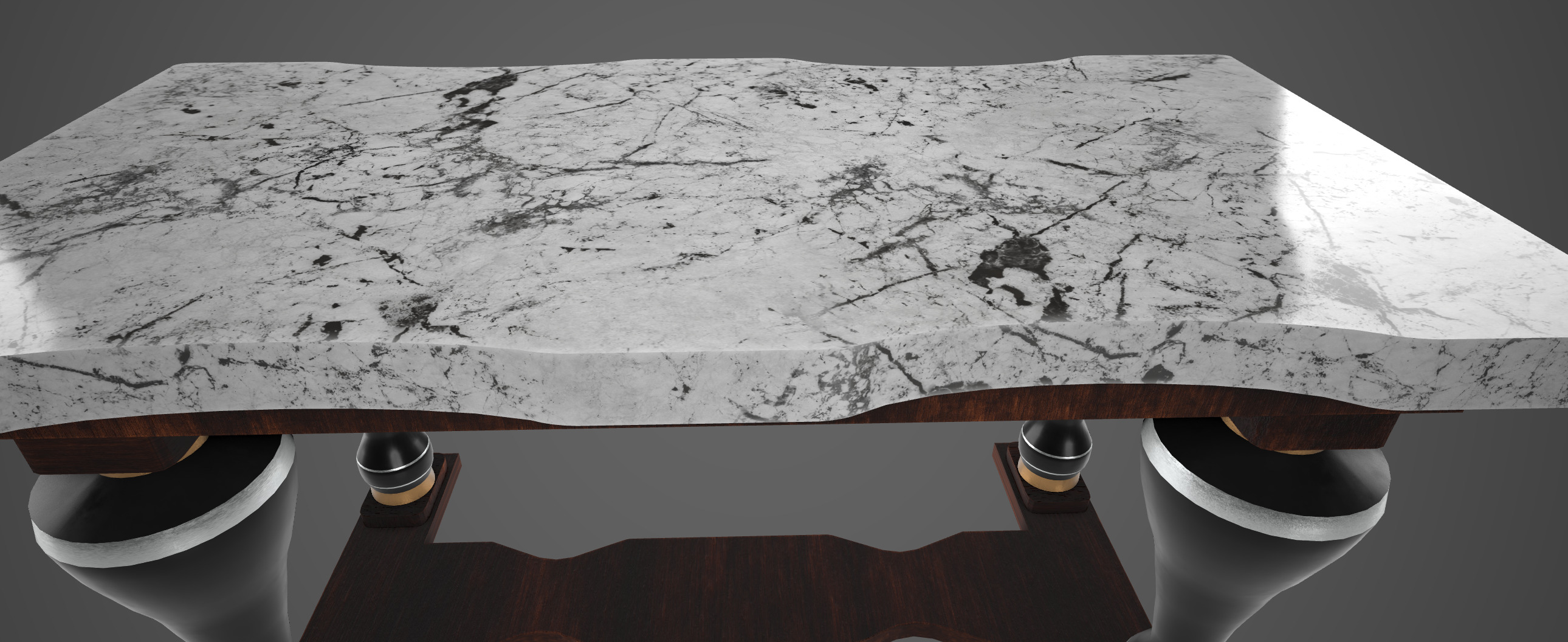 Timeless Majesty Low-Poly Marble Table Low-poly 3D model_8