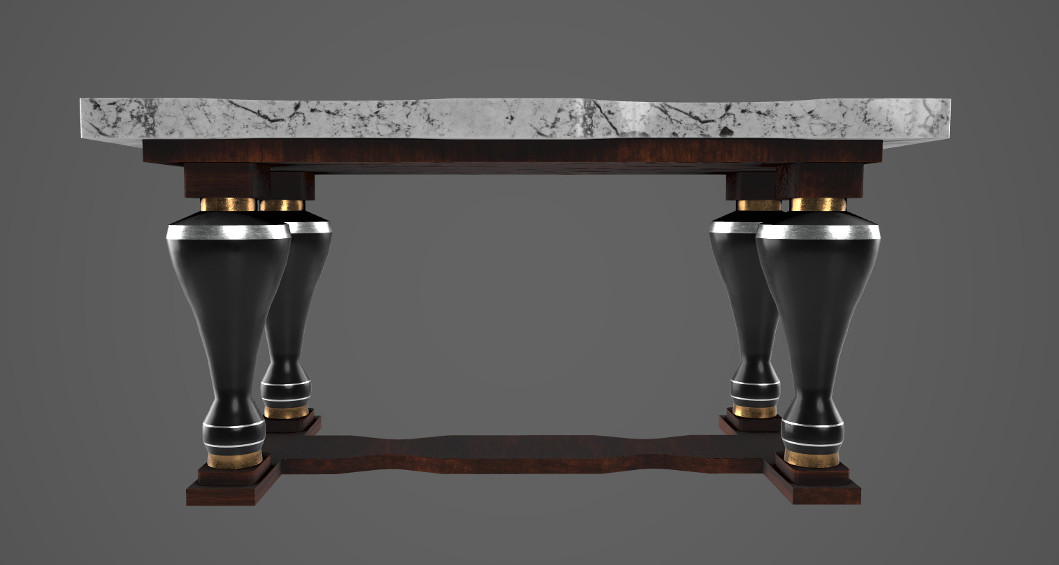 Timeless Majesty Low-Poly Marble Table Low-poly 3D model_3